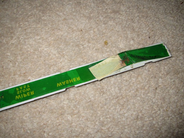 The green colour of the backlighting was obtained by a coloured plastic strip